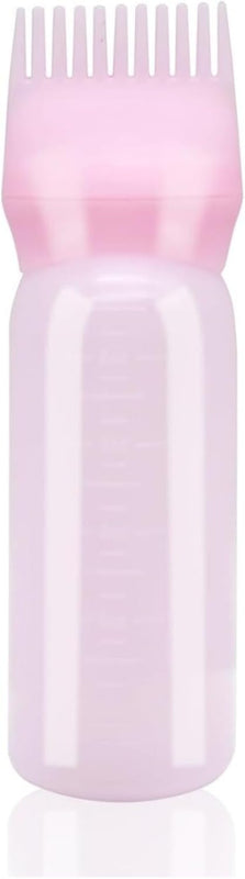 dshyuauoci Hair Oil Applicator, 160 ml Hair Oil Dispenser with Scale, Hair Dyeing at Home for Medicine, Care and Hair Dying, Barber Shops Pink