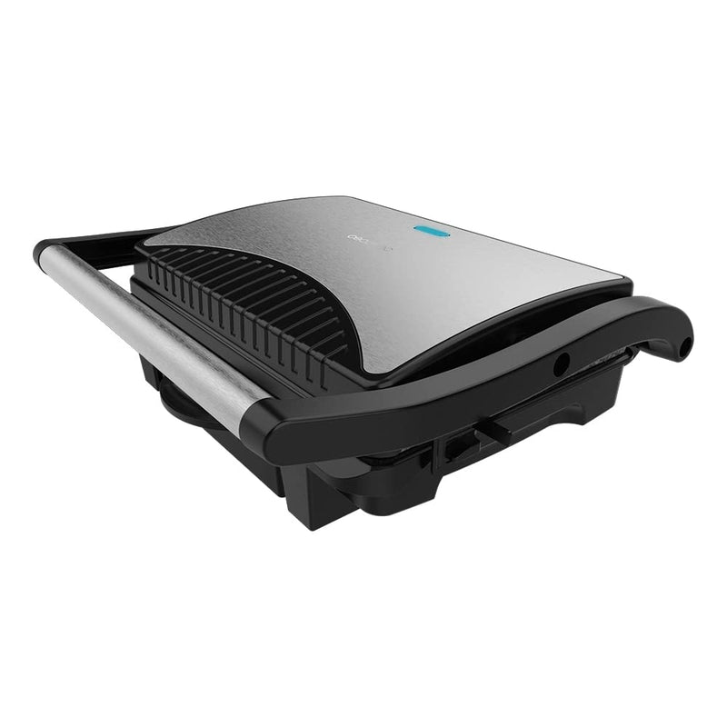 Cecotec Griglia Elettrica Rock'Ngrill 1500 Rapid. 1500 W, Rivestimento Rockstone, Piastra Superiore Regolabile in Altezza, Vassoio Raccogli Grasso, Rivestimento Ecologico, 12,4x30,8x33,2 cm