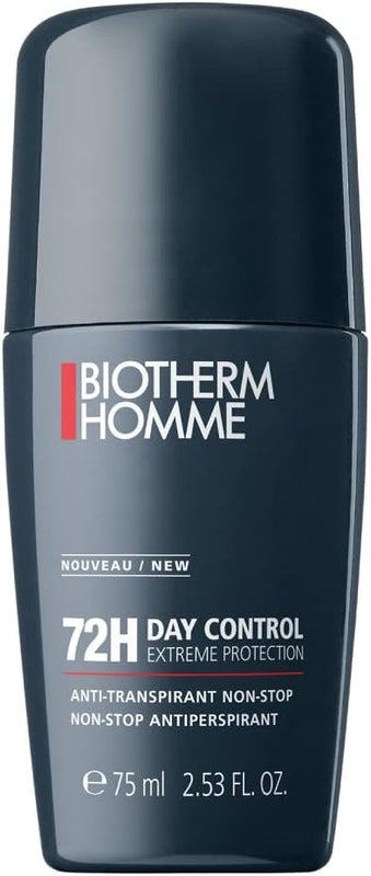 BIOTHERM HOMME Day Control Roll-on 72h, Deodorante Uomo Roll-On 72H, Per Tutti i Tipi di Pelle, Antitraspirante, Day Control, 75 ml (Confezione da 2)