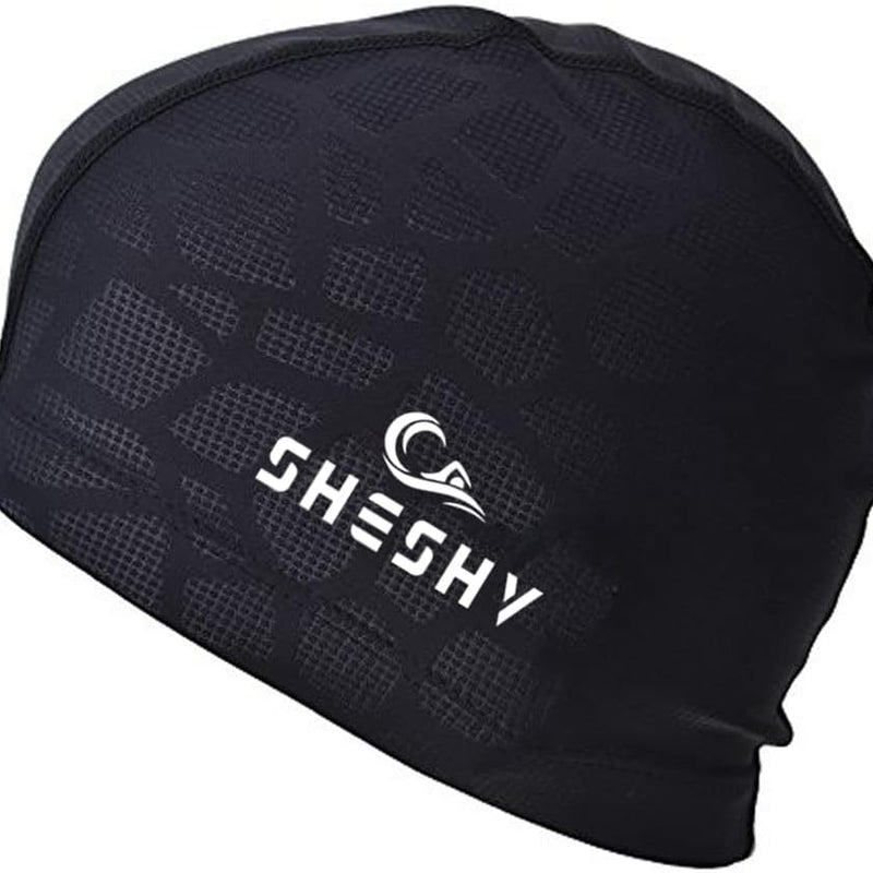 SheShy Uomini Impermeabile a prova di umidità Formato adulto cappello nuoto flessibile Cuffia da nuoto Cotton Fiber