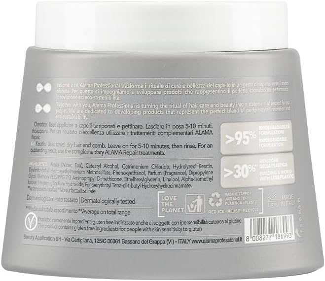 Alama Professional Repair Restructuring Mask for Damaged and Broken Hair, 500 Milliliters