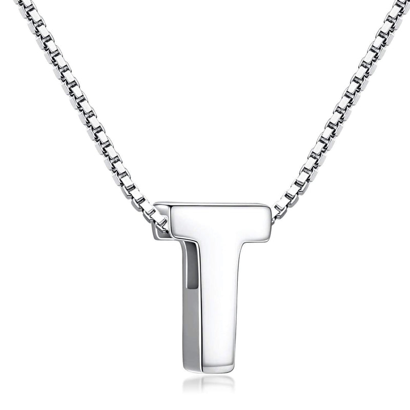 Candyfancy Initial Necklace 925 Silver Women's Letter Alphabet Pendants Name A-Z Pendant Small Chain 18 Inch