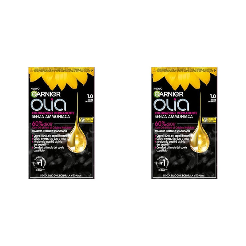 Garnier Olia Hair Dye, Ammonia Free, Covers 100% White Hair, Vegan Formula Formula, Brown