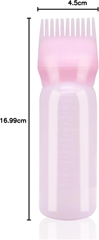 dshyuauoci Hair Oil Applicator, 160 ml Hair Oil Dispenser with Scale, Hair Dyeing at Home for Medicine, Care and Hair Dying, Barber Shops Pink