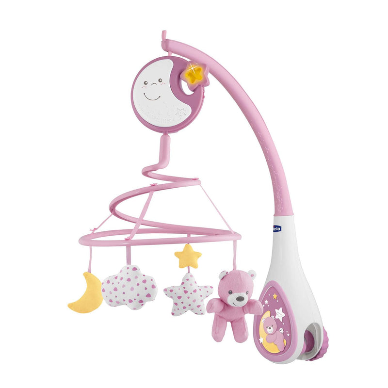 Chicco Next2Dreams 3in1 Baby Mobile with Electronic Music Box for Cot and Cot, Compatible with Chicco Next2Me Cradle, with Sound Effects, Soft Light Projector, Music - 0+ Months, Neutral