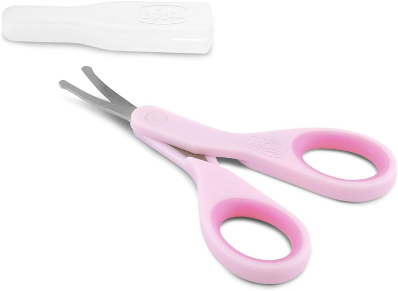 Chicco Baby Bath Set, Gift Idea, Baby Gift, with Comb, Soft Brush, Thermometer, Sponge Bath Glove and a Pair of Scissors, Baby Hygiene, Baby Bath Products, Pink