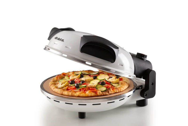 Ariete 909 Forno Pizza - Pizza in 4 Minutes - Refractory Stone Plate with Non-Stick Treatment - Max Temperature 400° - 1200 Watt - Timer 30'