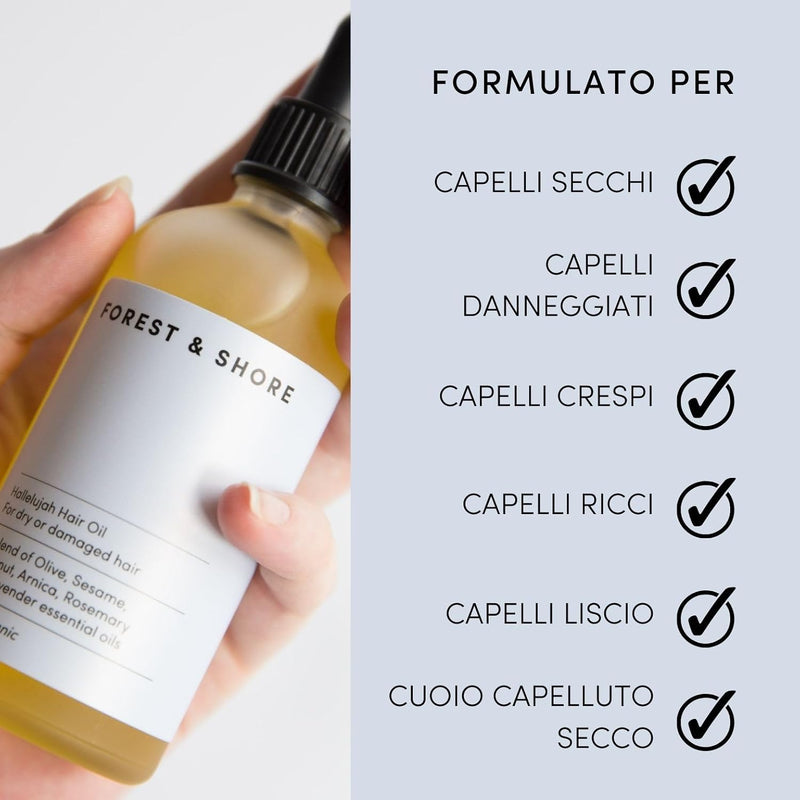 Hallelujah Hair Oil® 100% Organic & Natural Coconut Oil Care & Protection, Moisturises & Repairs Dry & Damaged Hair