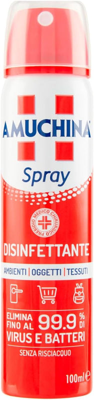 Amuchina Spray Disinfettante Virucida per Ambienti, Oggetti e Tessuti, 100 ml