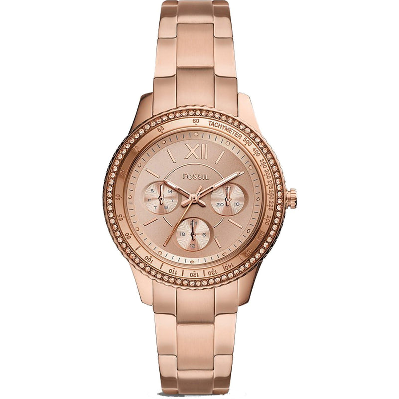 Fossil Stella Women's Watch Chronograph Movement with Stainless Steel or Leather Strap