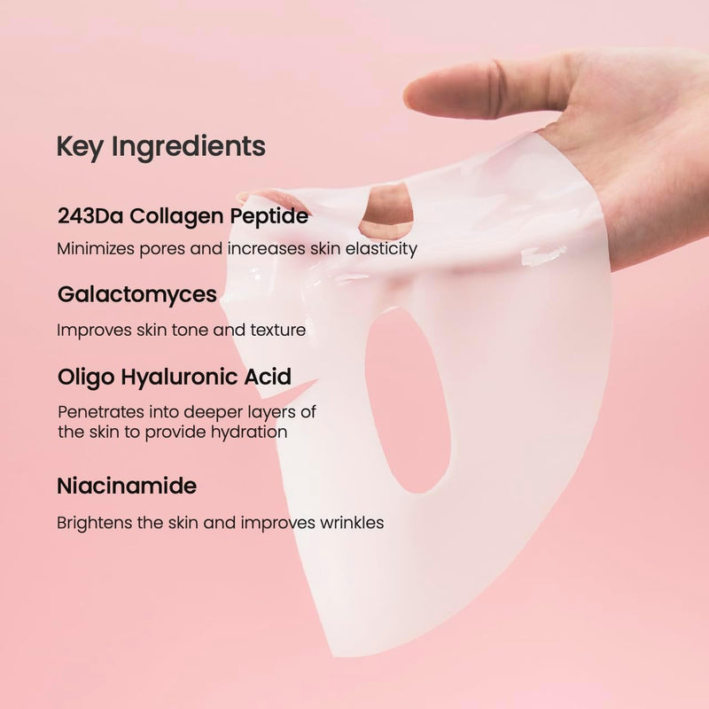 Biodance Bio-Collagen Real Deep Mask 4 Pack - Face Mask, Face Mask, Women Face Mask, Face Mask, Pore Refining, Wrinkle Treatment