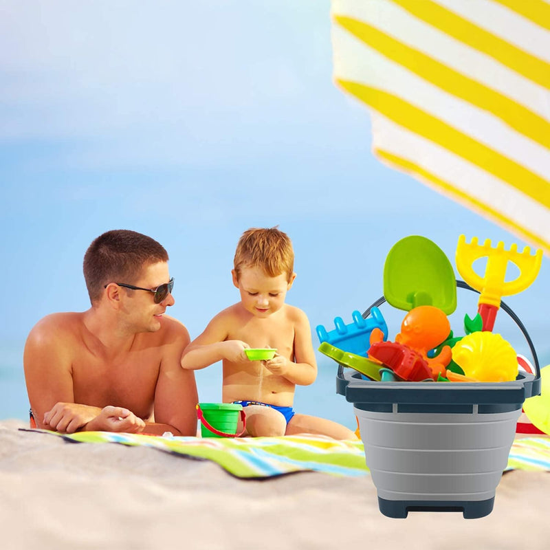 Eleganted Kitchen Rubbish Bin, Folding 4L Hanging Bin for Kitchen Bathroom Bin (Grey)