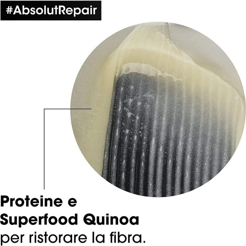 L'Oréal Professionnel Paris | KIT Shampoo Absolut Repair 300 ml + Maschera 250 ml | Routine Ristrutturante per Capelli Secchi e Danneggiati