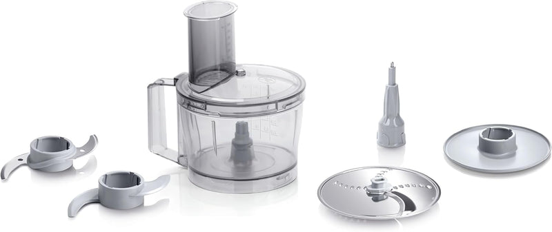 Bosch MultiTalent 3 Compact Multifunction Food Processor – Over 20 Functions, 800 W, 2 Speeds, 2.3 L Bowl, Slicing, Cutting and Grating, Kneading Blade and Whipping Disc