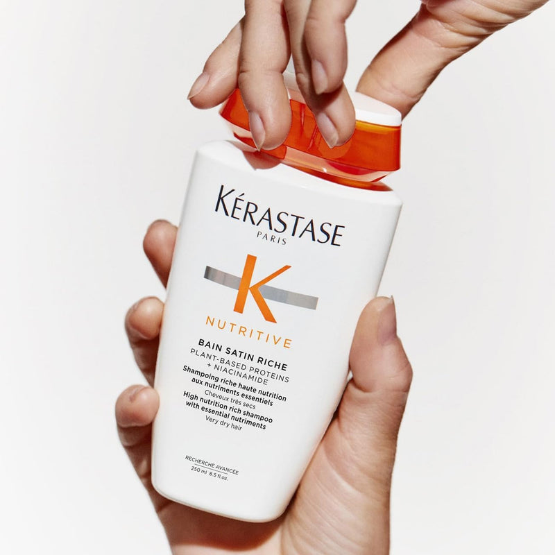 Kérastase, Nutritive, Routine Nutriente Per Capelli Molto Secchi, Con Sostanze Nutritive Essenziali, Shampoo Bain Satin Riche + Maschera Masquintense Riche