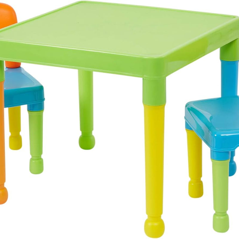 Liberty House Toys - Children's Play Table with 2 Chairs, Plastic, Multicoloured