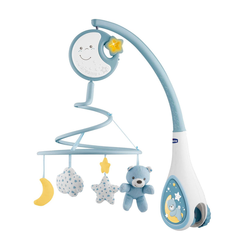 Chicco Next2Dreams 3in1 Baby Mobile with Electronic Music Box for Cot and Cot, Compatible with Chicco Next2Me Cradle, with Sound Effects, Soft Light Projector, Music - 0+ Months, Neutral