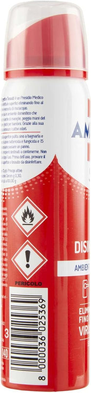 Amuchina Spray Disinfettante Virucida per Ambienti, Oggetti e Tessuti, 100 ml