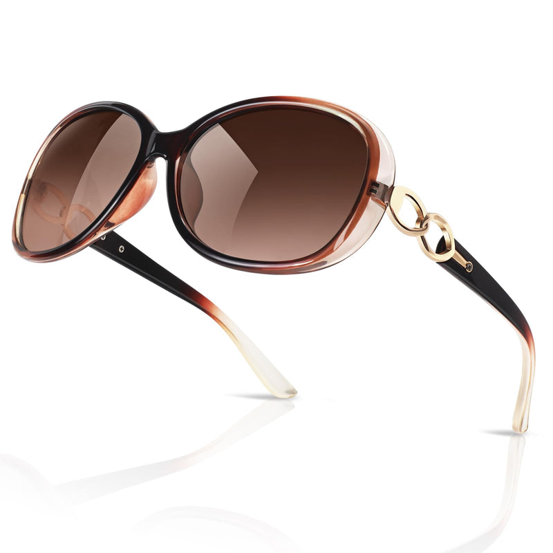 CGID MJ85 Women's Polarized Sunglasses Large Retro Designer UV400 Protection Sunglasses