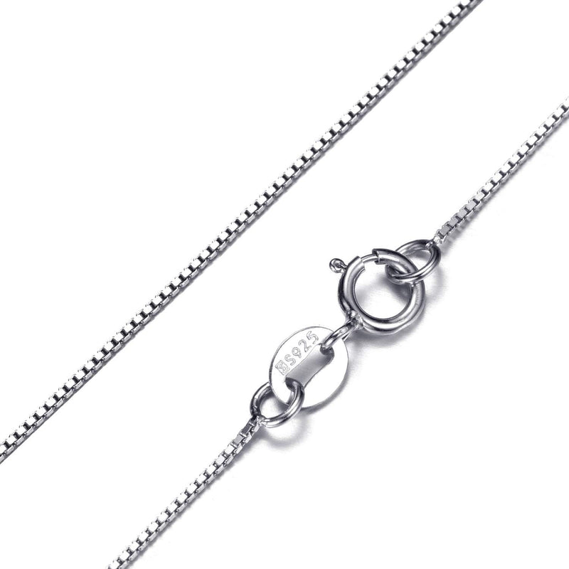 Morella Women's Heart Necklace with Different Letters with White Cubic Zirconia 46 cm 925 Silver Rhodium-Plated