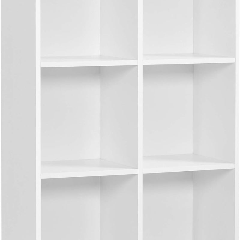 VASAGLE Libreria a 6 Cubi, Scaffale Espositore per Decorazioni, Souvenir, Piante, per Studio, Ufficio, Soggiorno, 30 x 65,5 x 97,5 cm, Bianco LBC203D