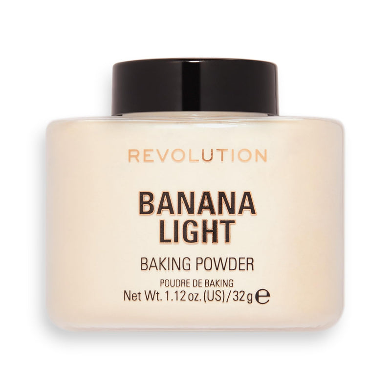 Makeup Revolution Loose Baking Powder, Makeup Wear Extender, Makeup Setting Powder, Banana, for Medium Tones Skin, 32g