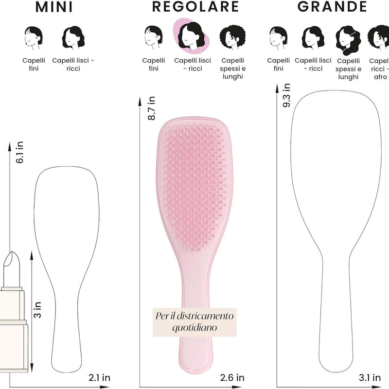 Tangle Teezer | The Ultimate Detangler Spazzola per capelli | Per capelli umidi e asciutti | Districa tutti i tipi di capelli | Riduce la rottura, elimina i nodi | Millennial Pink