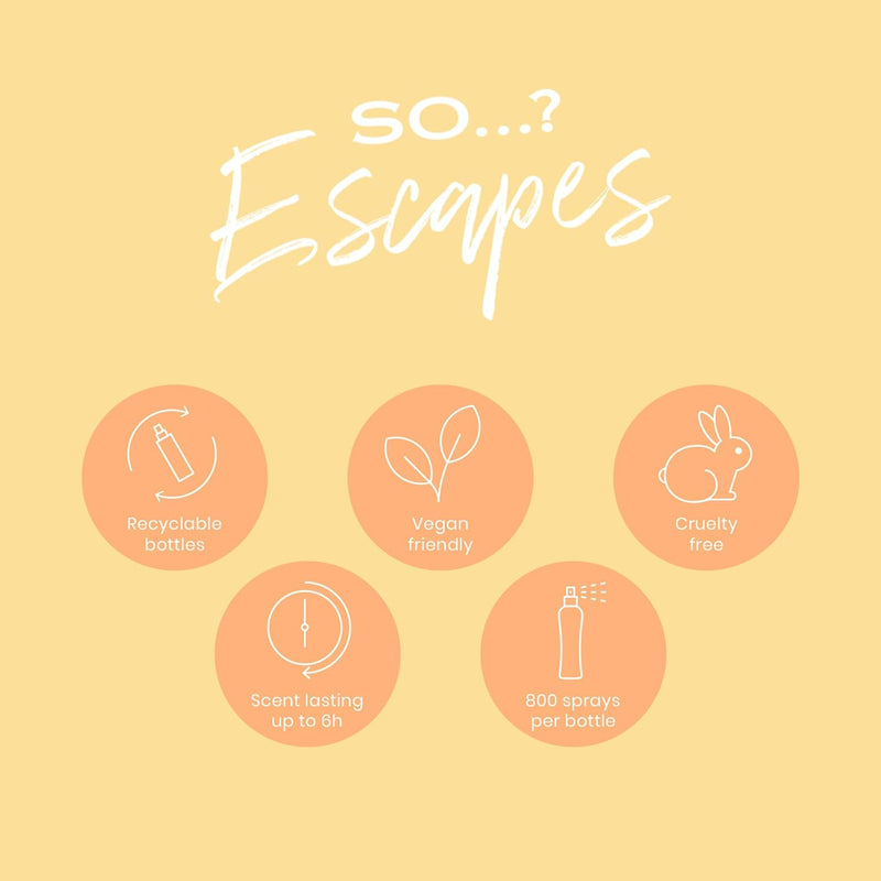 So…? Summer Escapes Womens Gift Sets Bundle, Body Mist Fragrance Spray (4x50ml)
