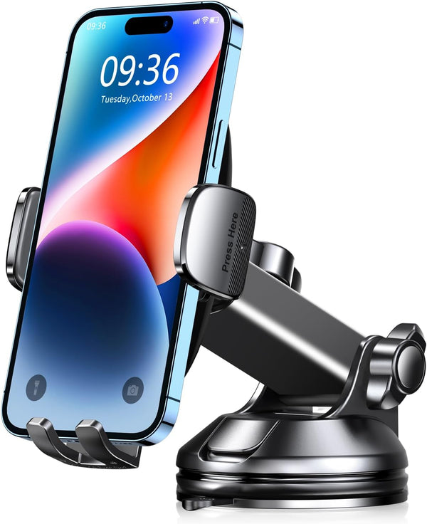 CIRYCASE Porta Cellulare Auto, [Aspirazione Ultra Potente & Universale] Supporto Telefono Auto, Flessibile PortaTelefono Cruscotto e Parabrezza, Supporti Interni Universale per Smartphone da 4-7