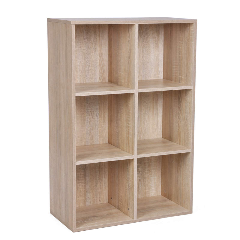 VASAGLE Libreria a 6 Cubi, Scaffale Espositore per Decorazioni, Souvenir, Piante, per Studio, Ufficio, Soggiorno, 30 x 65,5 x 97,5 cm, Bianco LBC203D