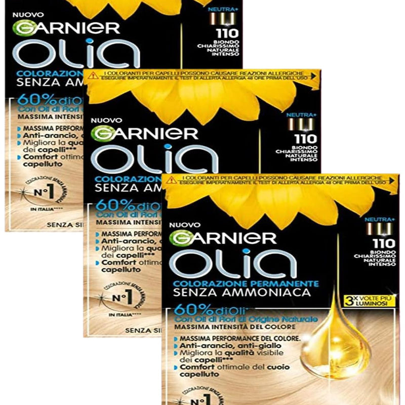 Garnier Olia Hair Dye, Ammonia Free, Covers 100% White Hair, Vegan Formula Formula, Brown