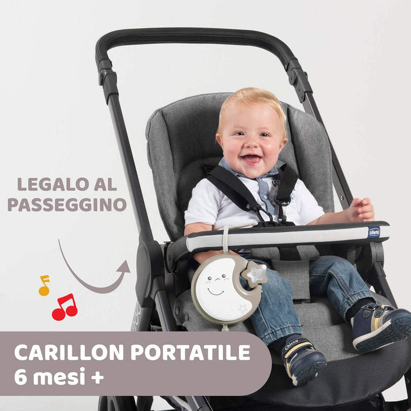Chicco Next2Dreams 3in1 Baby Mobile with Electronic Music Box for Cot and Cot, Compatible with Chicco Next2Me Cradle, with Sound Effects, Soft Light Projector, Music - 0+ Months, Neutral