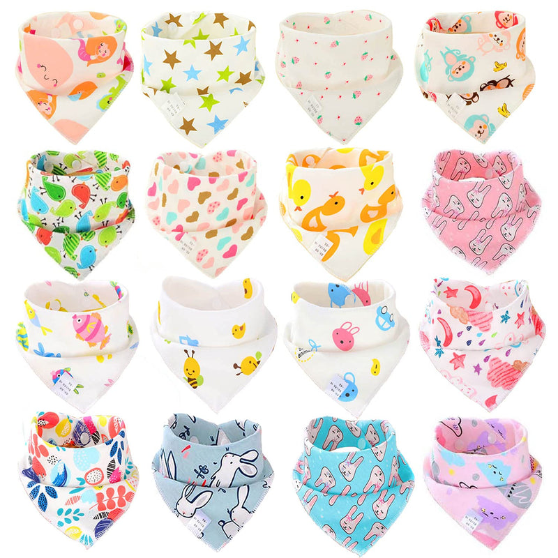 SLOSH 17 Bavaglino Neonato Bavaglini Bandana Cotone 100% Neonati Neonata Dentizione Panno per Ruttino Unisex