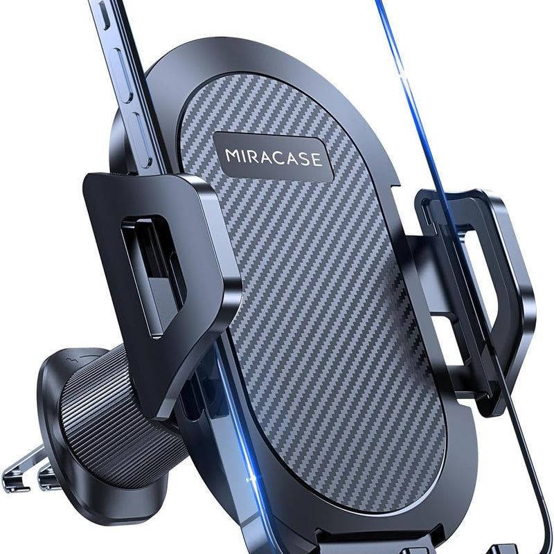 Miracase Car Phone Holder [New Double Steel Hook] Car Phone Holder for Air Vent Compatible with iPhone 16/15/14 Samsung Xiaomi and Other Smartphones Series