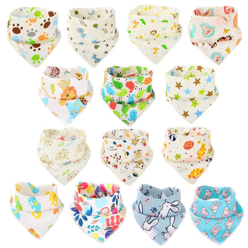 SLOSH 17 Bavaglino Neonato Bavaglini Bandana Cotone 100% Neonati Neonata Dentizione Panno per Ruttino Unisex