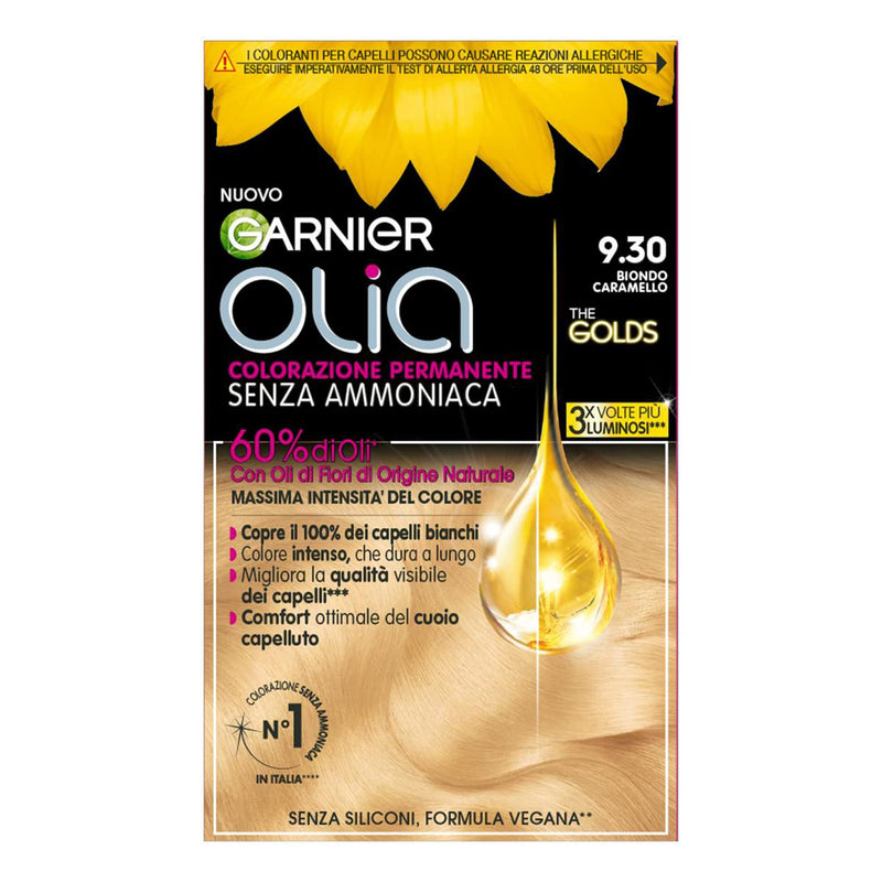 Garnier Olia Hair Dye, Ammonia Free, Covers 100% White Hair, Vegan Formula Formula, Brown