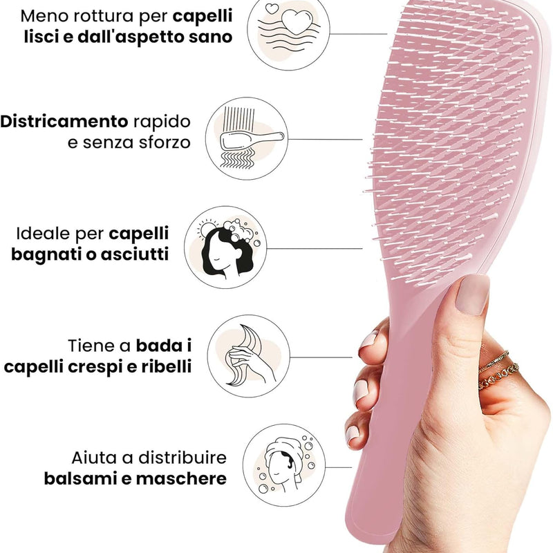 Tangle Teezer | The Ultimate Detangler Spazzola per capelli | Per capelli umidi e asciutti | Districa tutti i tipi di capelli | Riduce la rottura, elimina i nodi | Millennial Pink