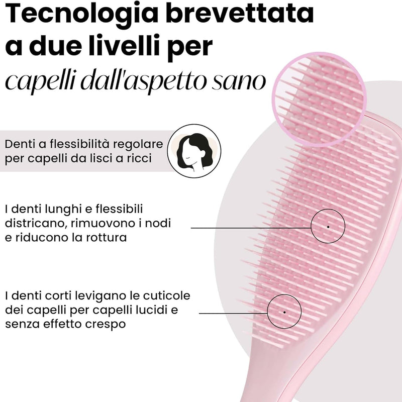 Tangle Teezer | The Ultimate Detangler Spazzola per capelli | Per capelli umidi e asciutti | Districa tutti i tipi di capelli | Riduce la rottura, elimina i nodi | Millennial Pink