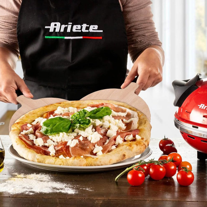 Ariete 909 Forno Pizza - Pizza in 4 Minutes - Refractory Stone Plate with Non-Stick Treatment - Max Temperature 400° - 1200 Watt - Timer 30'