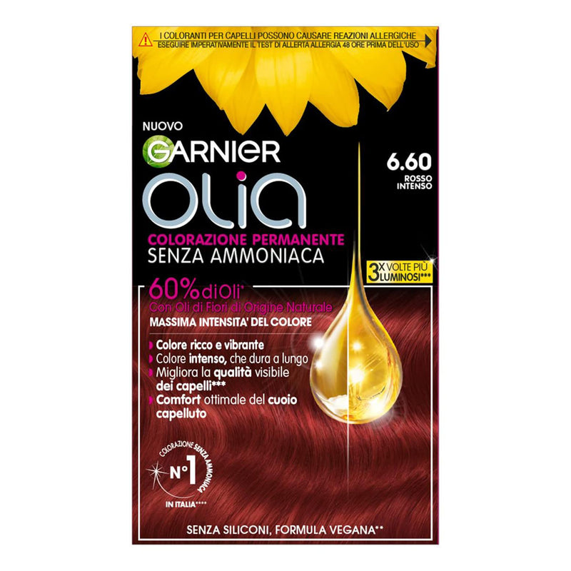 Garnier Olia Hair Dye, Ammonia Free, Covers 100% White Hair, Vegan Formula Formula, Brown