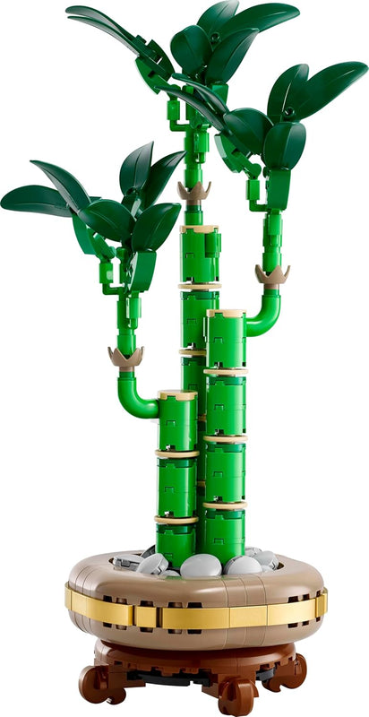 LEGO Botanicals Auspicious Bamboo Artificial Plant Indoor Decor with Fake Pot, Home Office Decor, Gift Idea for Women, Men and Adults by Botanical Collection 10344