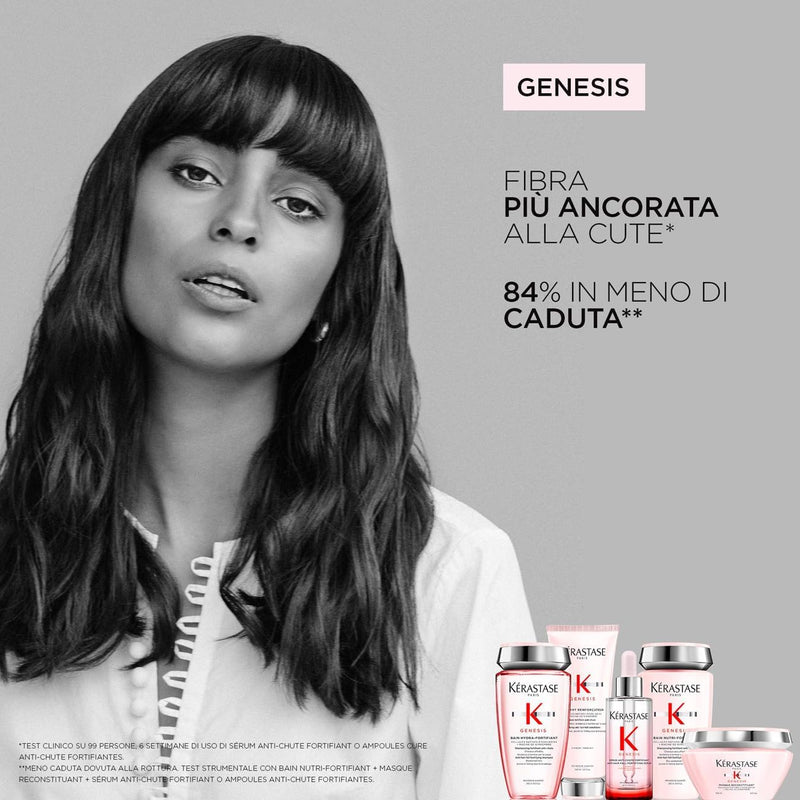 Kérastase, Genesis, Routine Capelli Fortificante per Capelli Deboli & Fragili, Shampoo Bain Hydra-Fortifiant + Balsamo Fondant Renforcateur