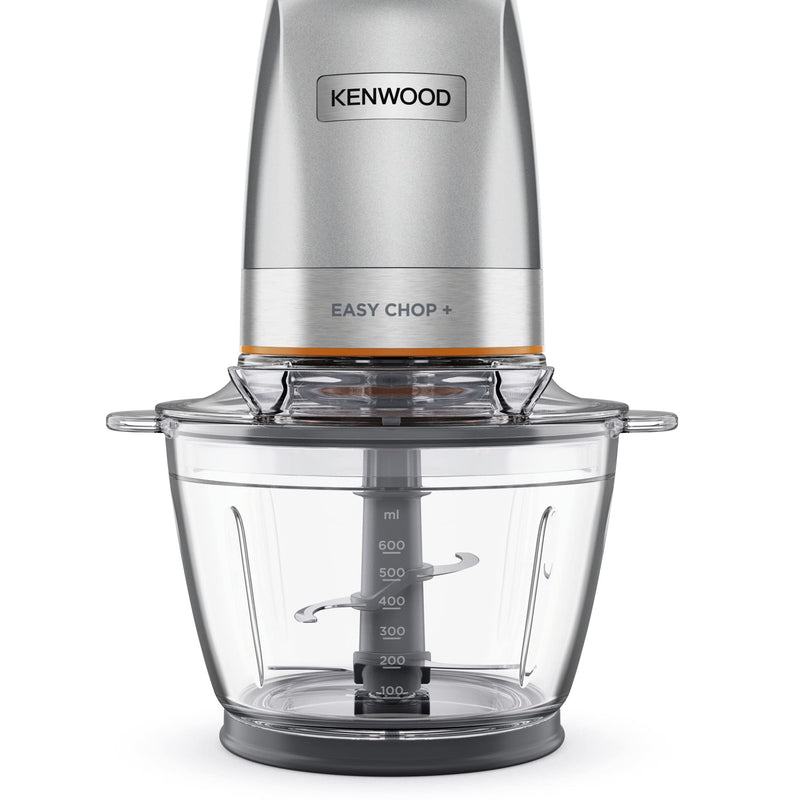 Kenwood Chopper CHP61.100WH, 500W Power, 0.5L Bowl, 2 Speeds, Four Blade System, Non-Slip Ring for Stability of the Chopper, Dishwasher Safe, White/SIlver