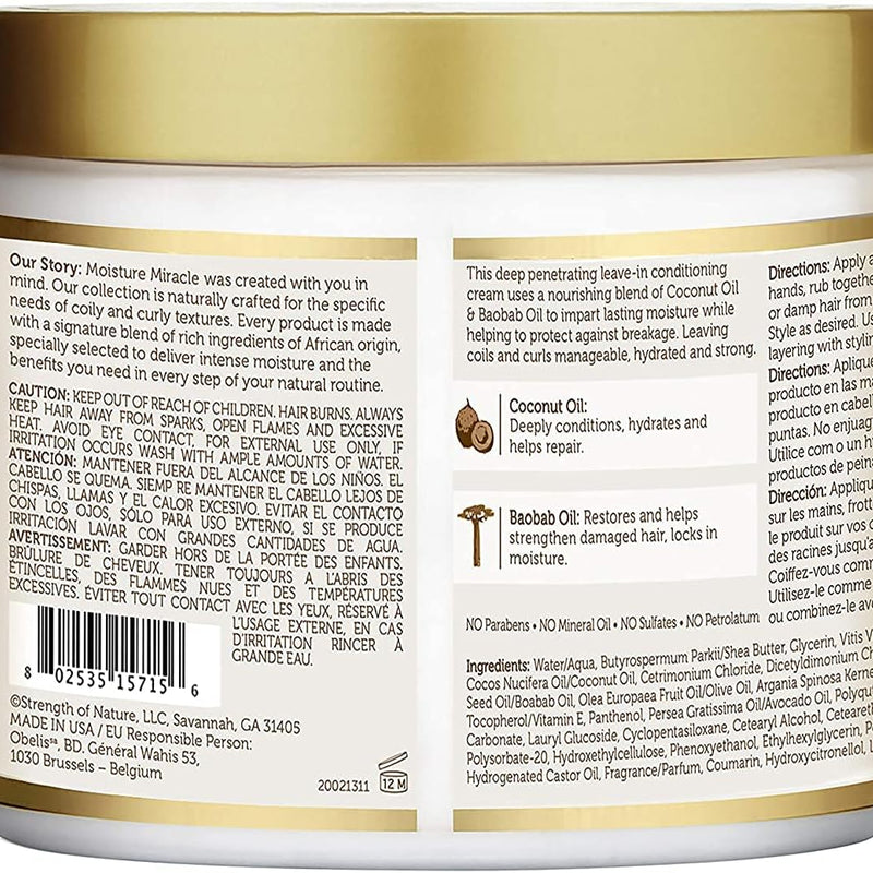 AFRICAN PRIDE MOISTURE COCO & BAOBAB LEAVE - IN - COCO & BAOBAB FREE CARE CREAM