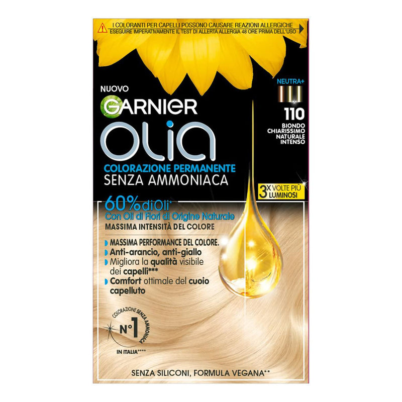 Garnier Olia Hair Dye, Ammonia Free, Covers 100% White Hair, Vegan Formula Formula, Brown
