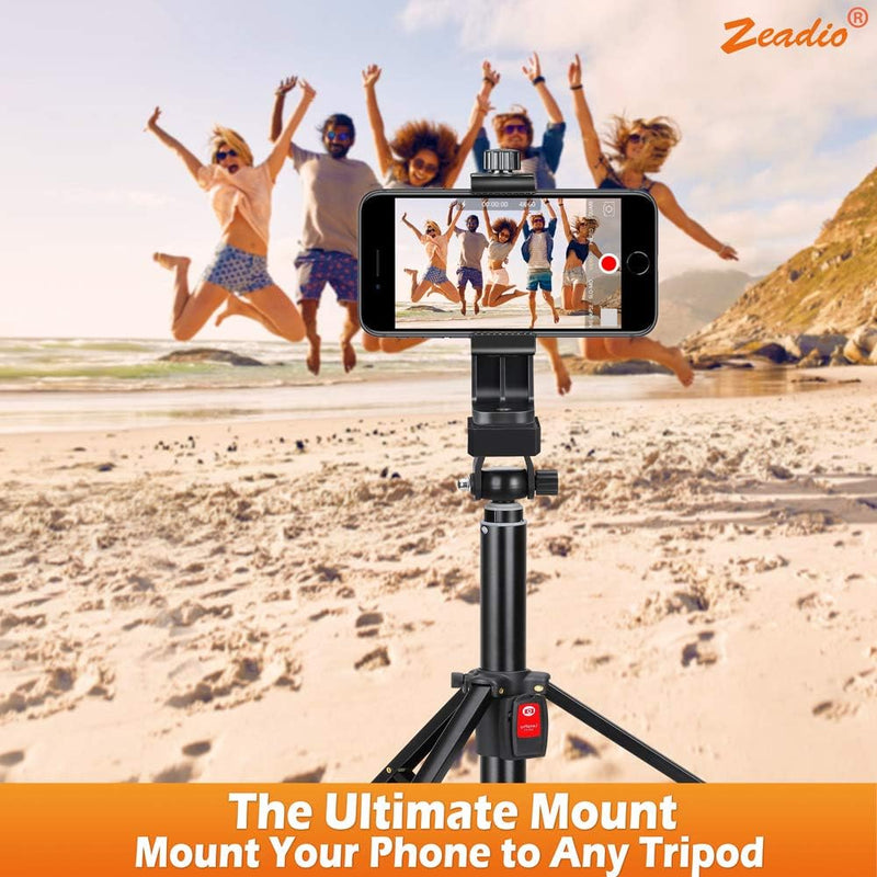 Zeadio smartphone adattatore treppiede,supporto del telefono cellulare adattatore avec obturateur à distance sans fil, pour tous les smartphones iPhone et Android