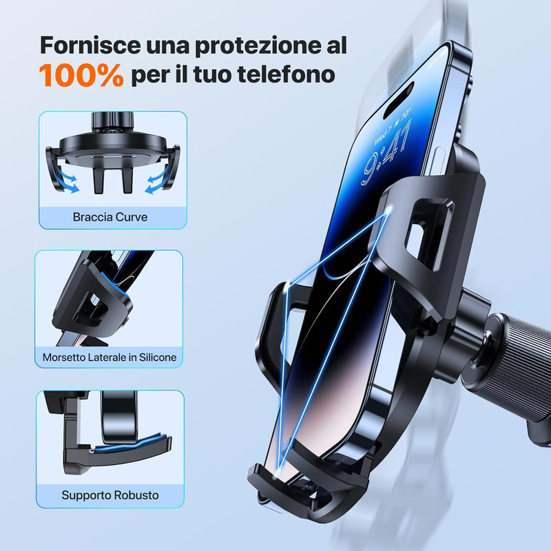 Miracase Car Phone Holder [New Double Steel Hook] Car Phone Holder for Air Vent Compatible with iPhone 16/15/14 Samsung Xiaomi and Other Smartphones Series