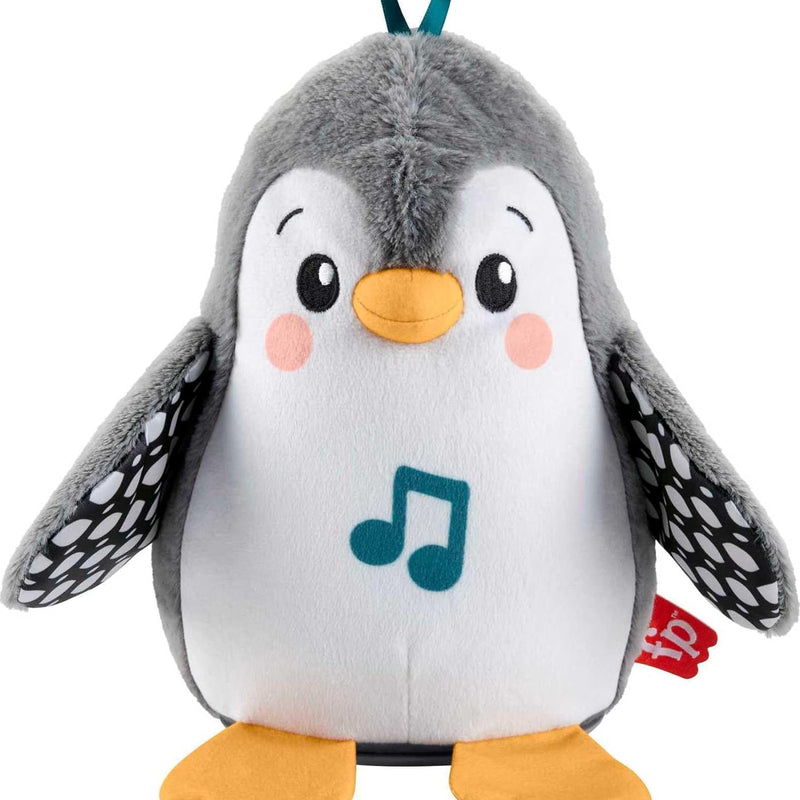 Fisher-Price - Sweet Penguin Cuddles Sensory Toy with Music and Moving Wings for Tummy Lying Interactive Play Toy for Kids 0+ Years HNC10