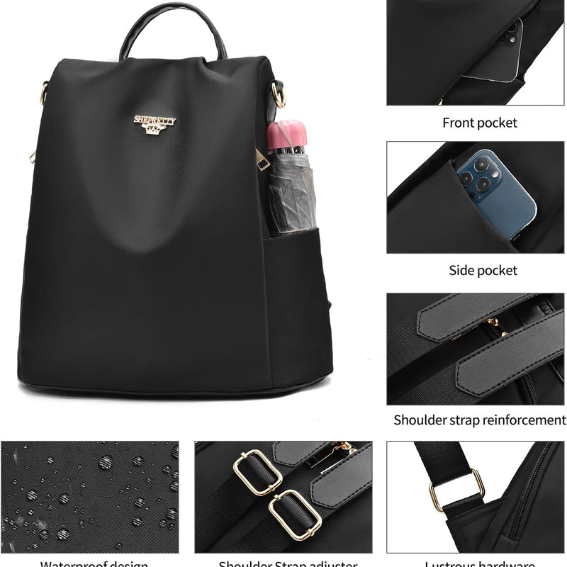 shepretty Zaino Donna Borsa pelle Impermeabile casual borsetta