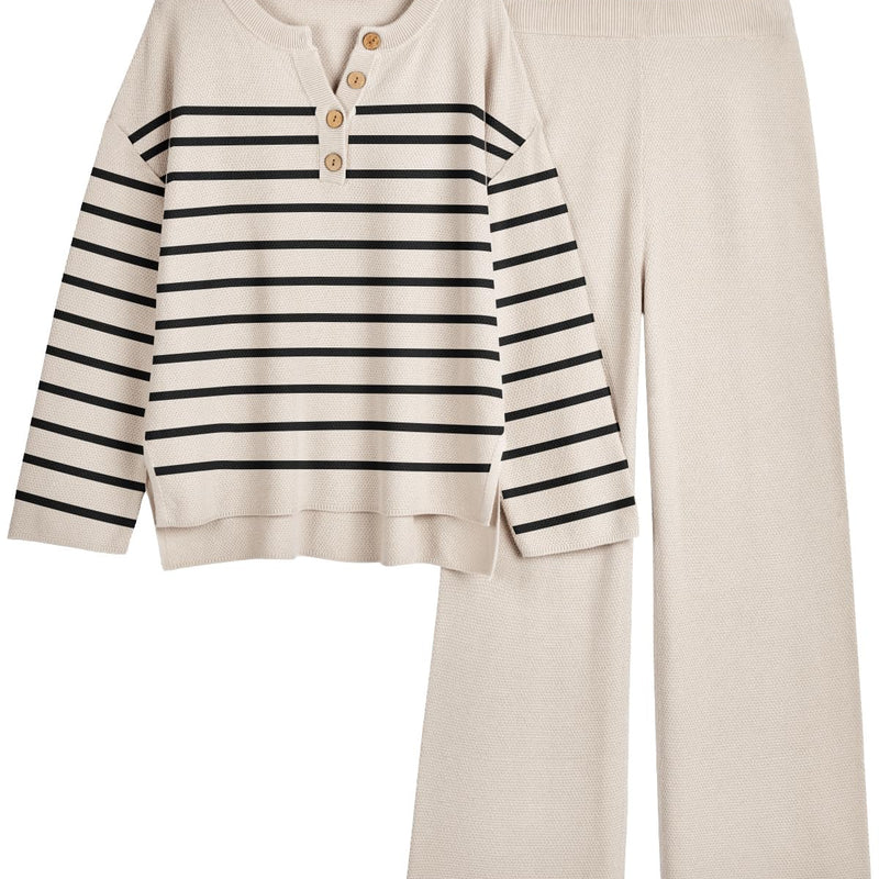 LILLUSORY Fashion Dresses 2 Piece Oversized Slouchy 2022 Winter Coordinated Living Room Set Comfortable Sweater Knit Set